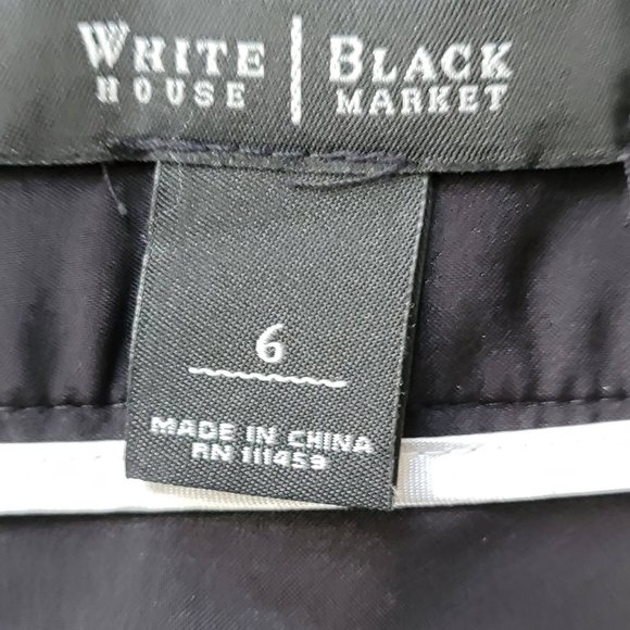 White House Black Market Black and White Stripes Skirt Size 6 - Picture 6 of 7